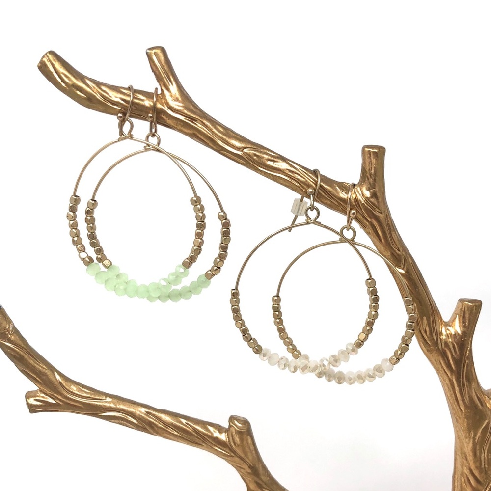 Beaded Hoop Earrings